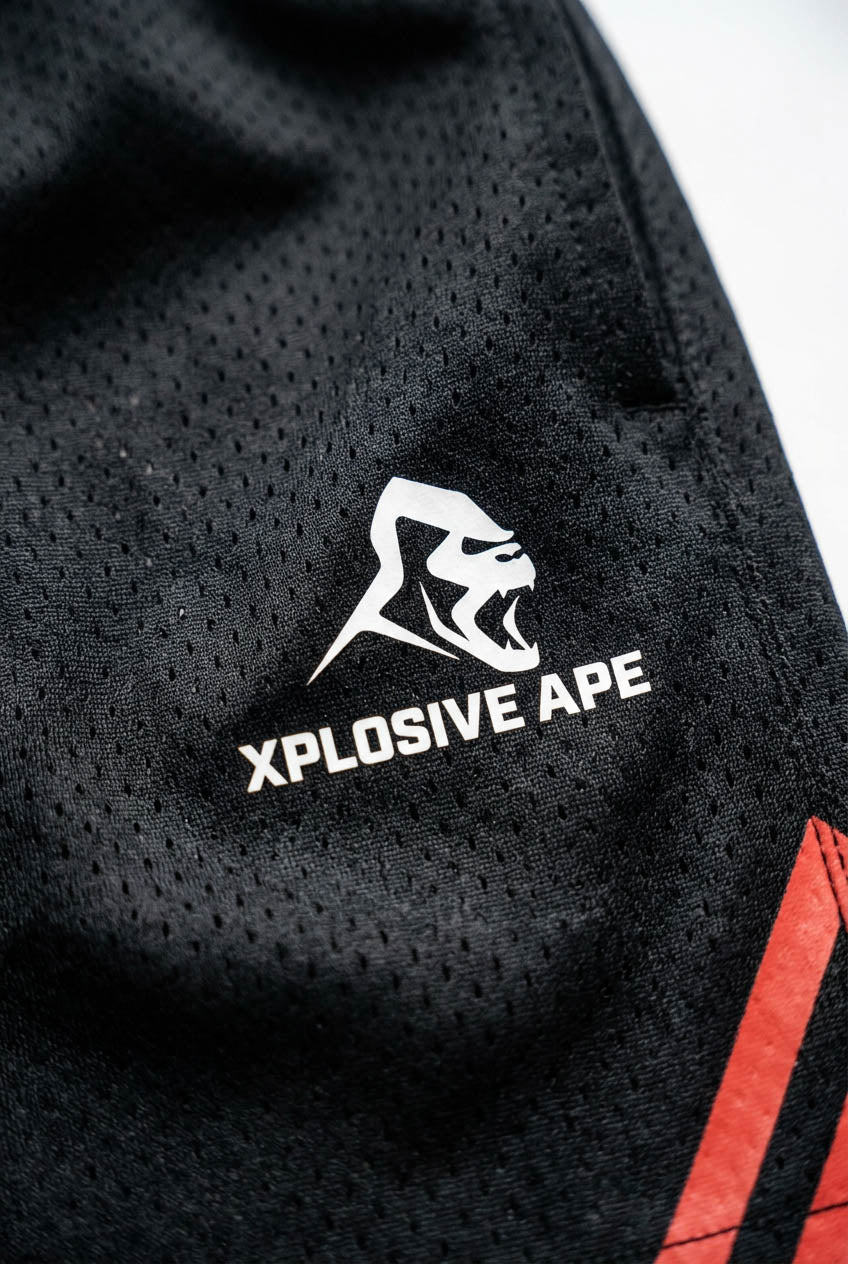 XAPE Strike Shorts - Black/Red