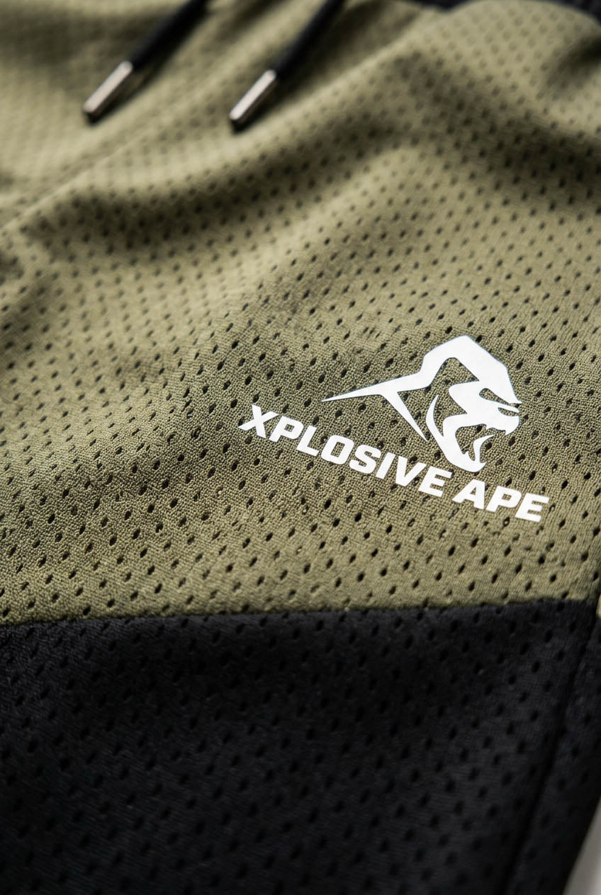 XAPE Rogue Combat Shorts - Lt Khaki/Black