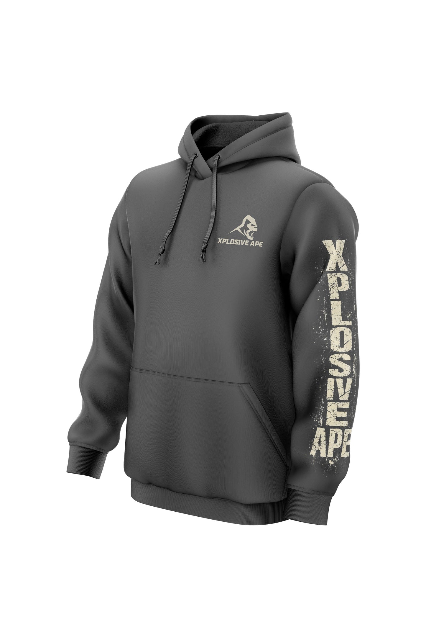 XAPE Brutal Intent String Hoodie - Charcoal