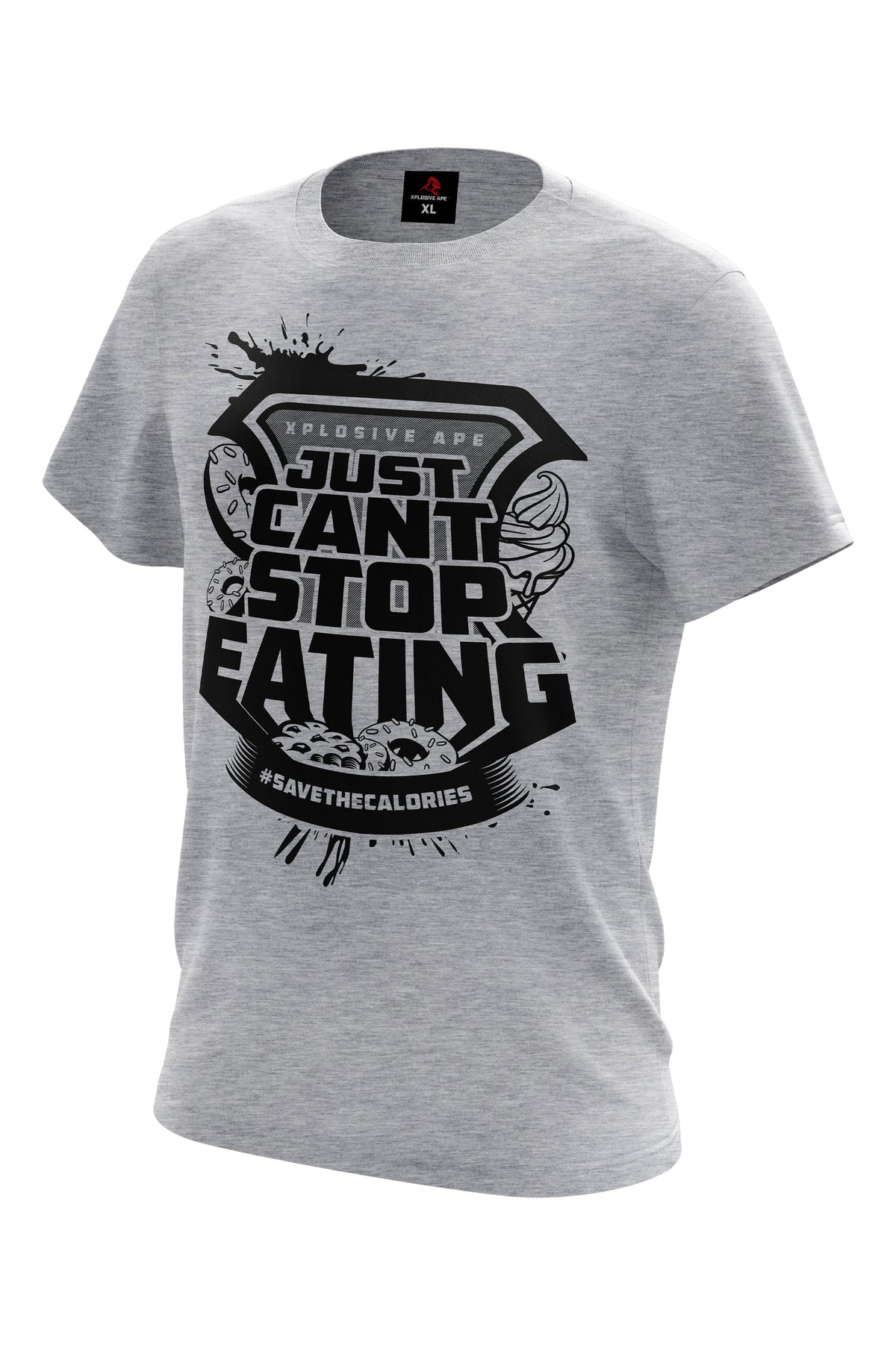 XAPE Just Can'T Stop Eating Tee - Sports Grey