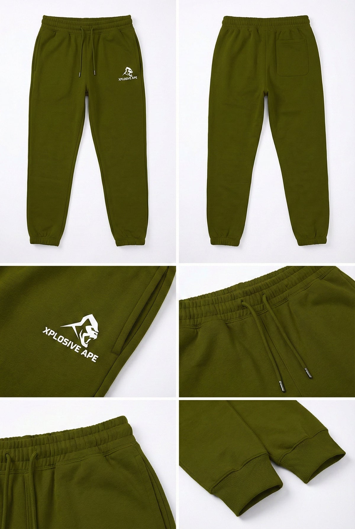 XAPE Prime Logo V2 Joggers - Olive Green