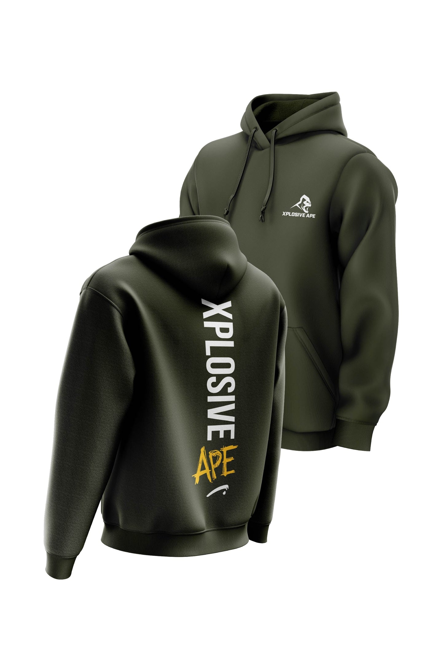 XAPE Graffiti Hoodie - Military Green