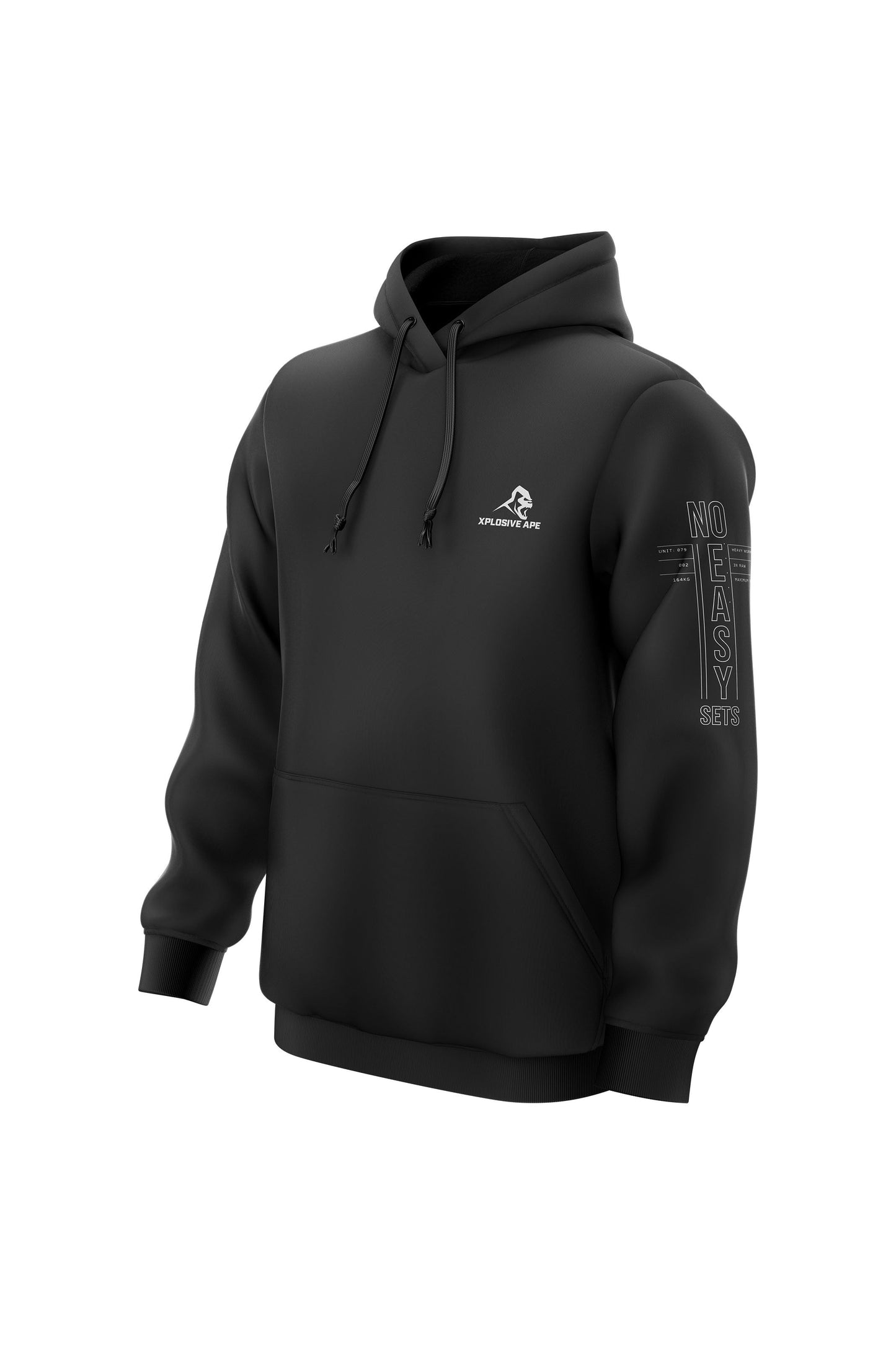 XAPE No Easy Sets String Hoodie - Black