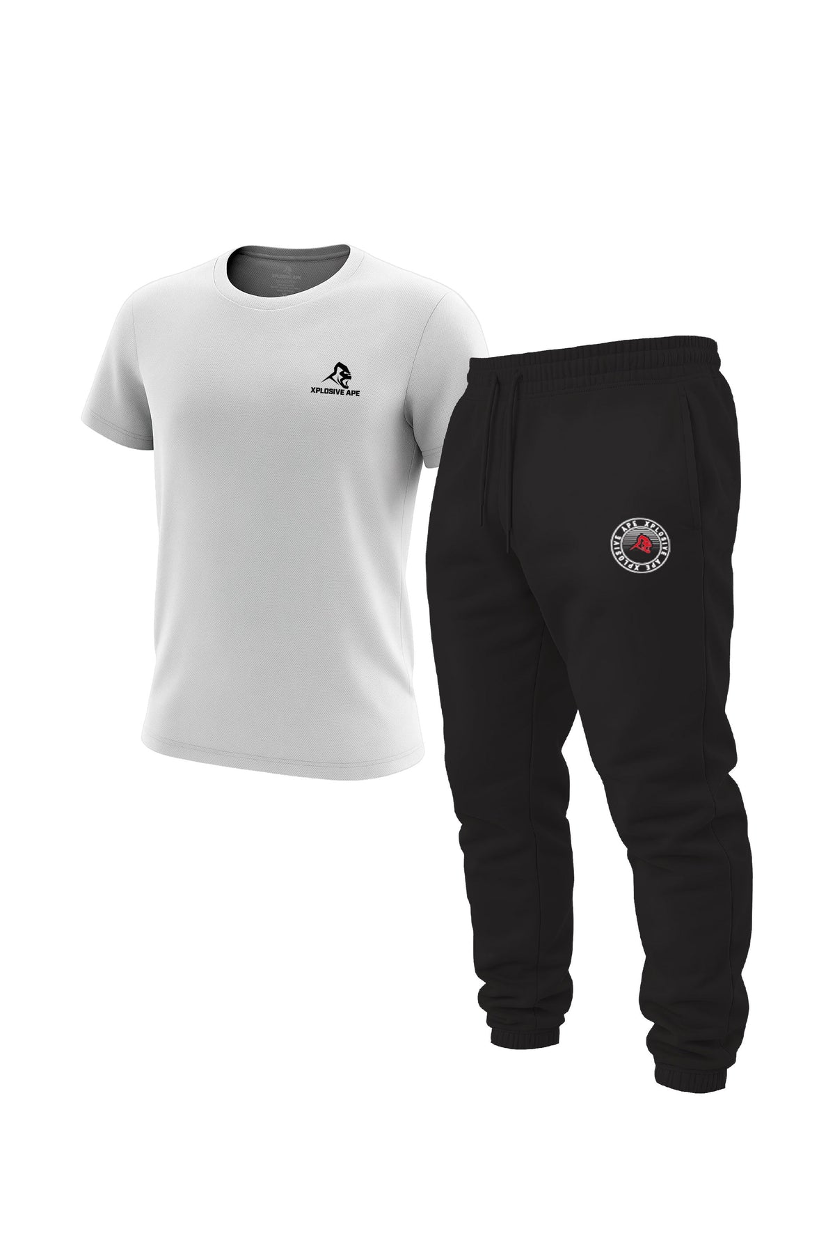 XAPE Prime Tech Tee & Venus Joggers Combo - White/Black