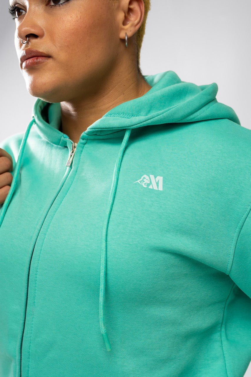 XAPE Core Logo Zip Hoodie - Deep Teal
