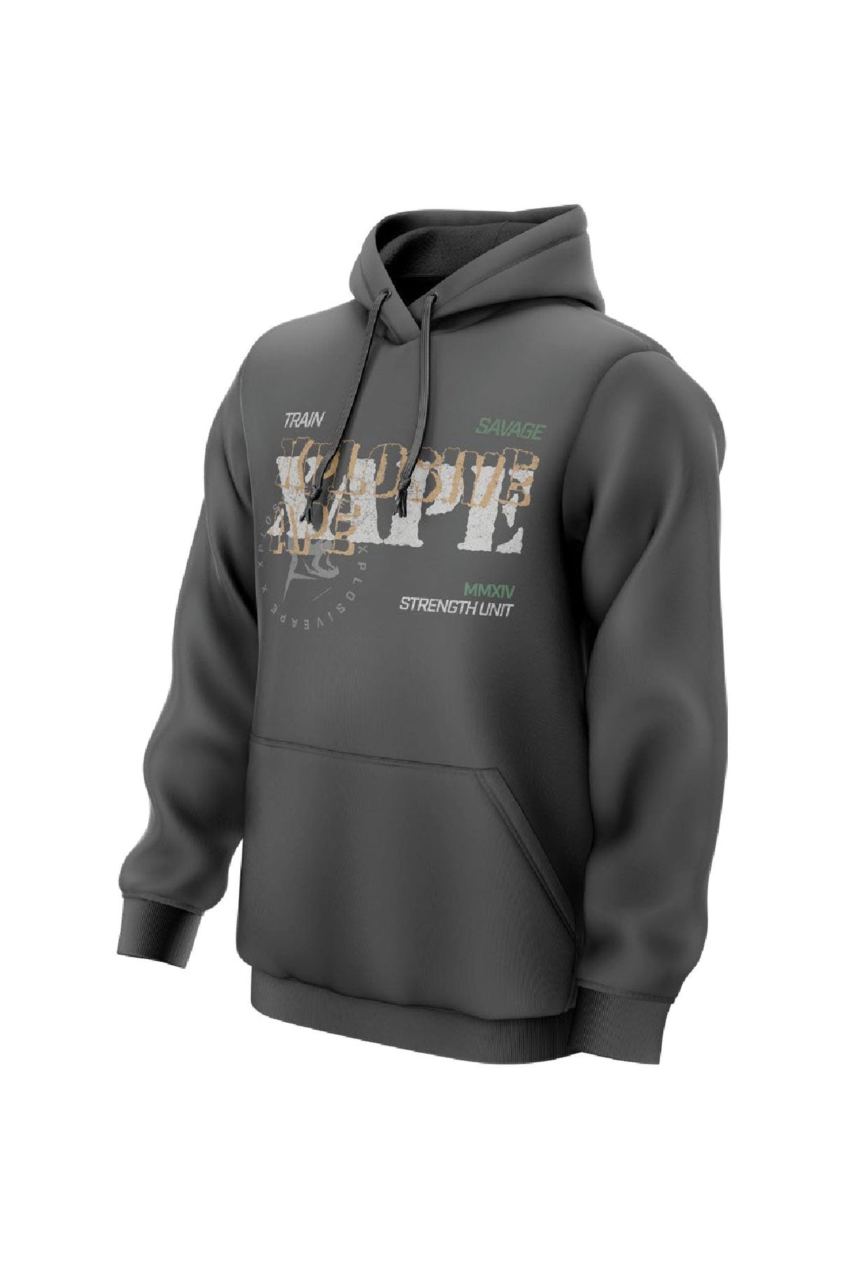 XAPE Strength Dept V2 String Hoodie - Charcoal