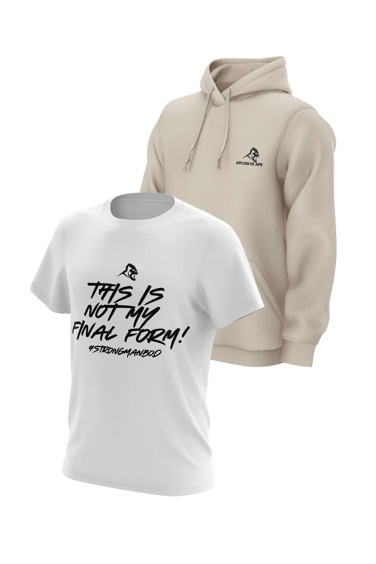 XAPE Prime Hoodie & Form Tee Combo - Sand/White