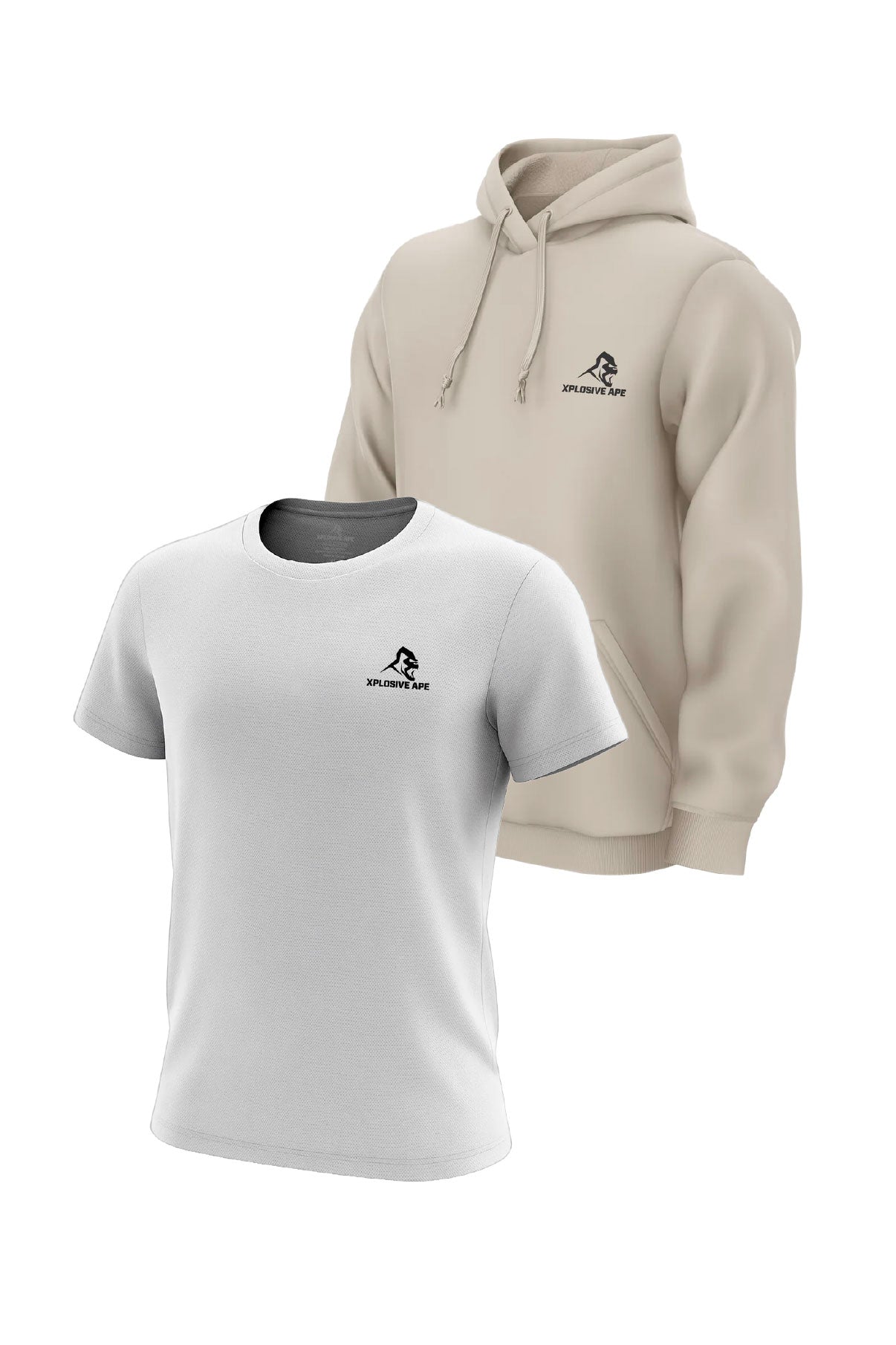 XAPE Prime Hoodie & Prime Tech Tee Combo - Sand/White