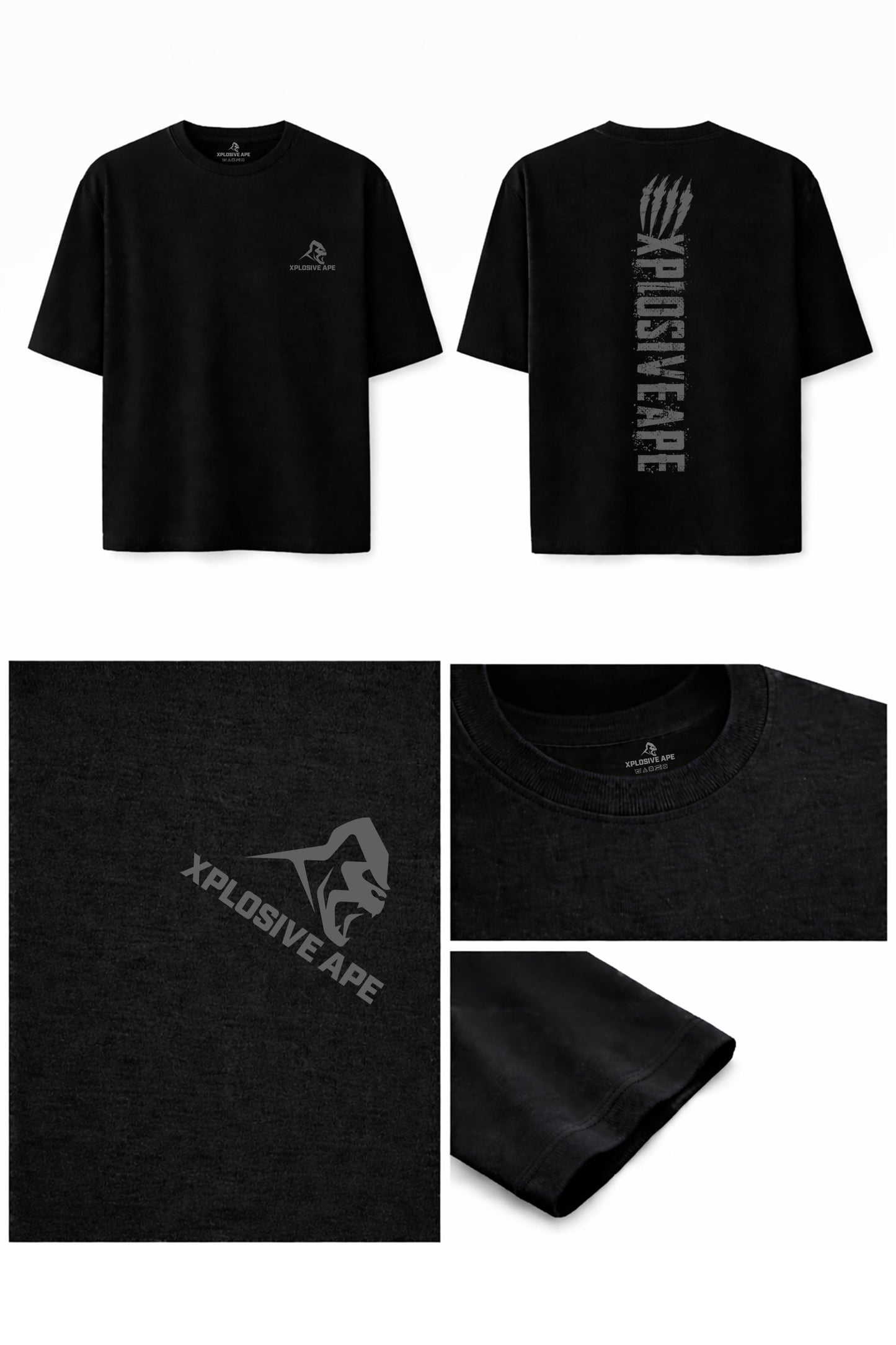 XAPE Claw Strike Oversized Tee - Black