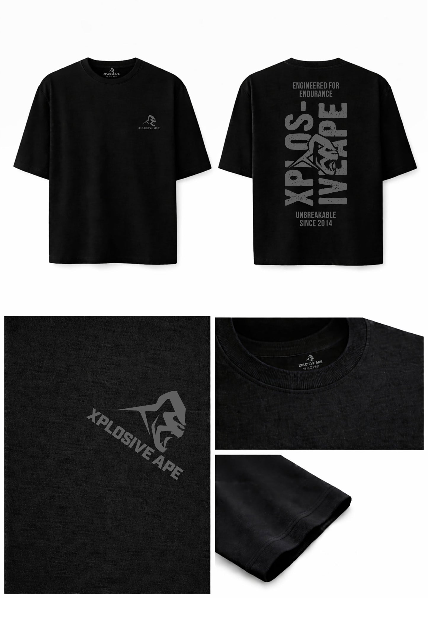 XAPE Unbreakable Oversized Tee - Black