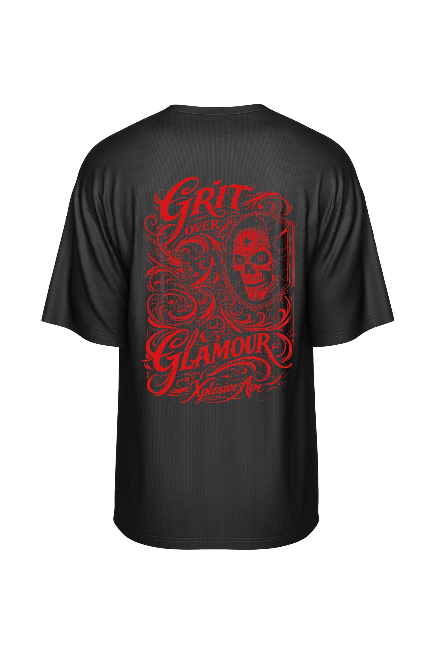 XAPE Grit Oversized Tee - Black