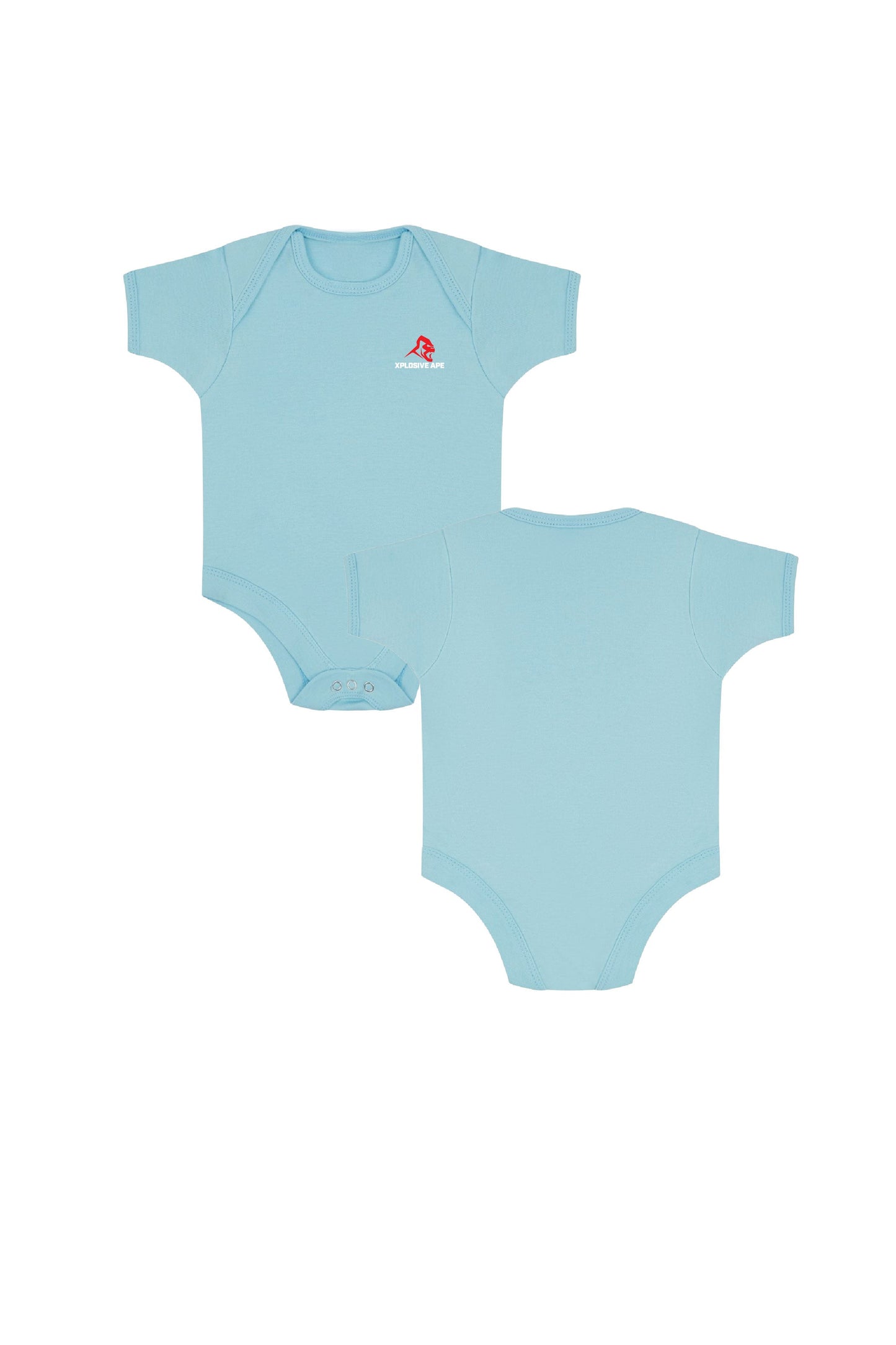 Little Apes Classic Baby Body Suit - Light Blue