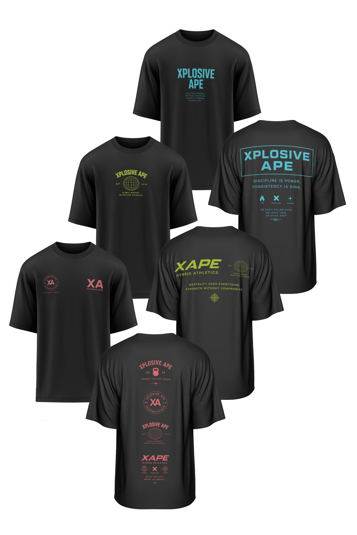 XAPE Mentality Oversized 3 Tees Pack