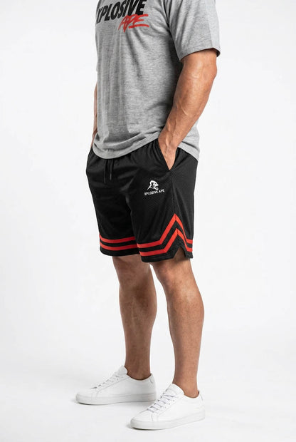 XAPE Strike Shorts - Black/Red