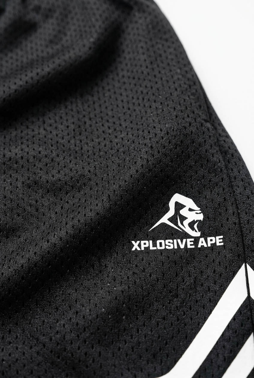 XAPE Strike Shorts - Black/White