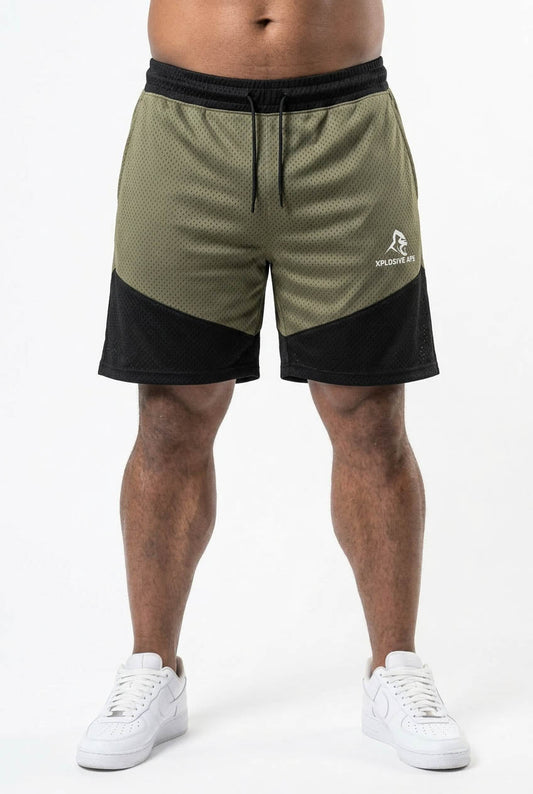 XAPE Rogue Combat Shorts - Lt Khaki/Black