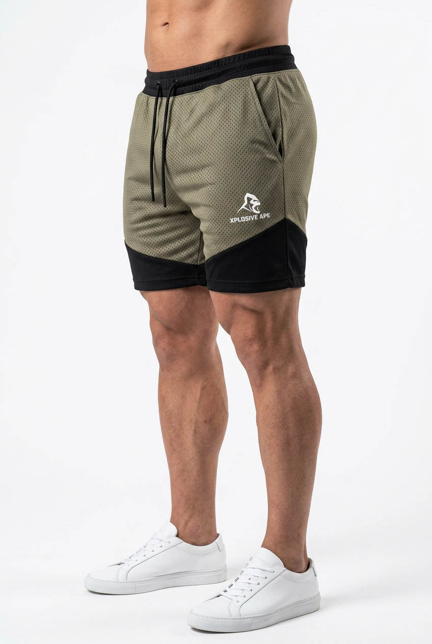 XAPE Rogue Combat Shorts - Lt Khaki/Black
