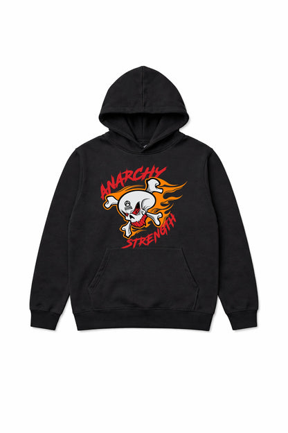 AS Skull On Fire Hoodie - Black