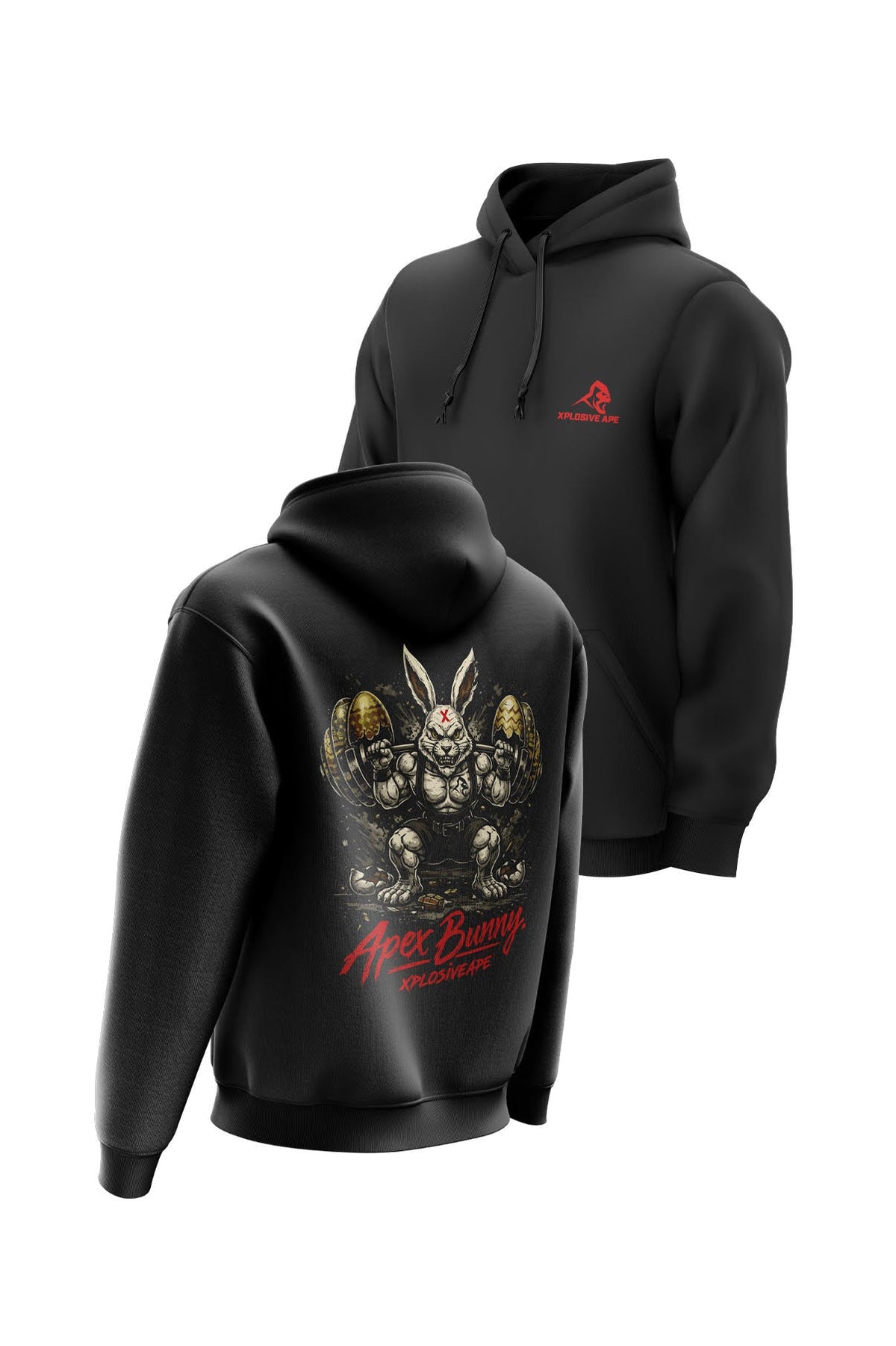 XAPE Apex Bunny String Hoodie - Black