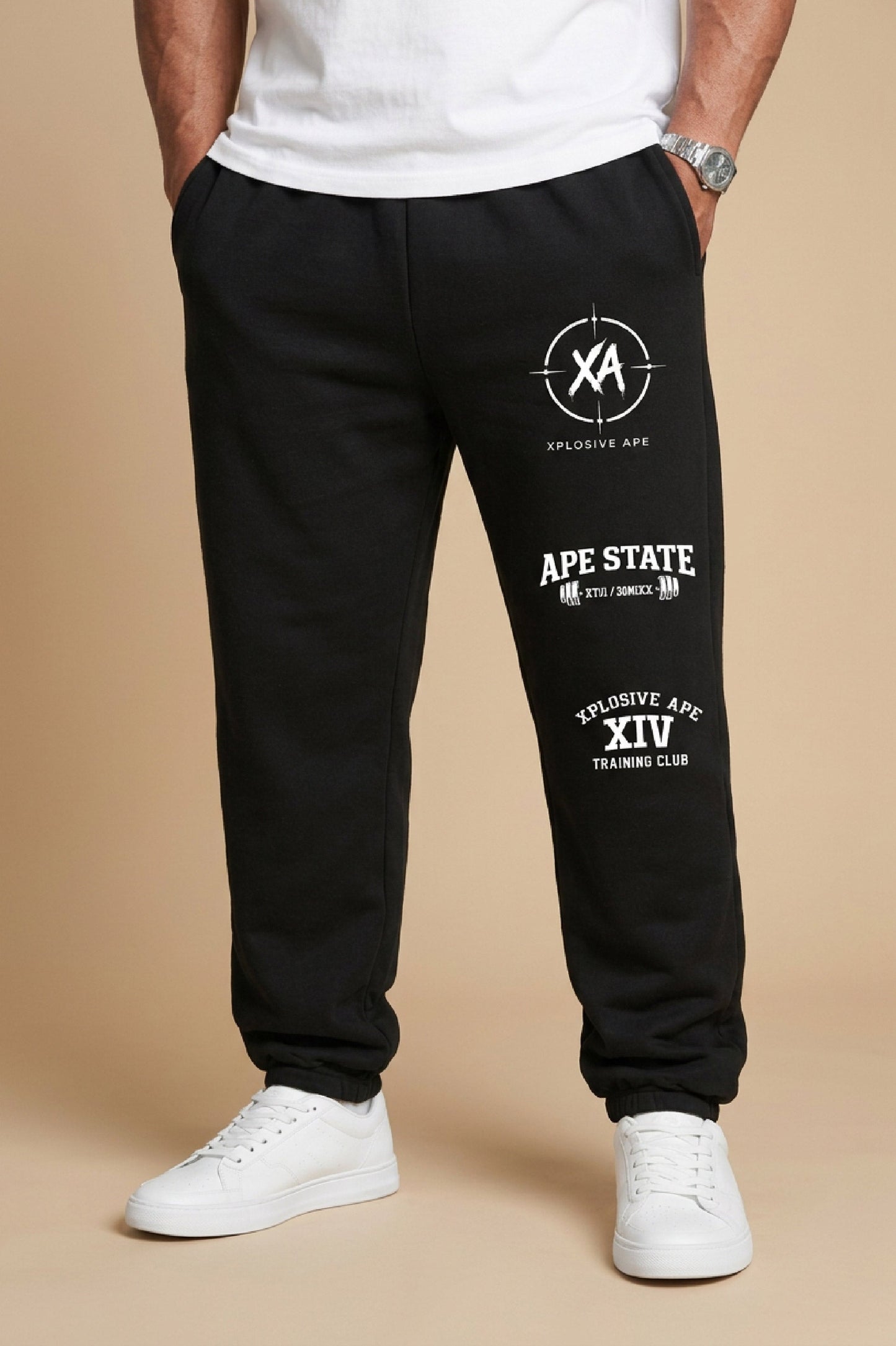 XAPE Berserk Oversized Joggers - Black