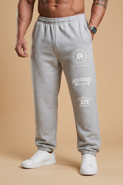 XAPE Berserk Oversized Joggers - Ash Grey