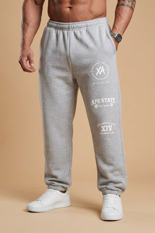 XAPE Berserk Oversized Joggers - Ash Grey