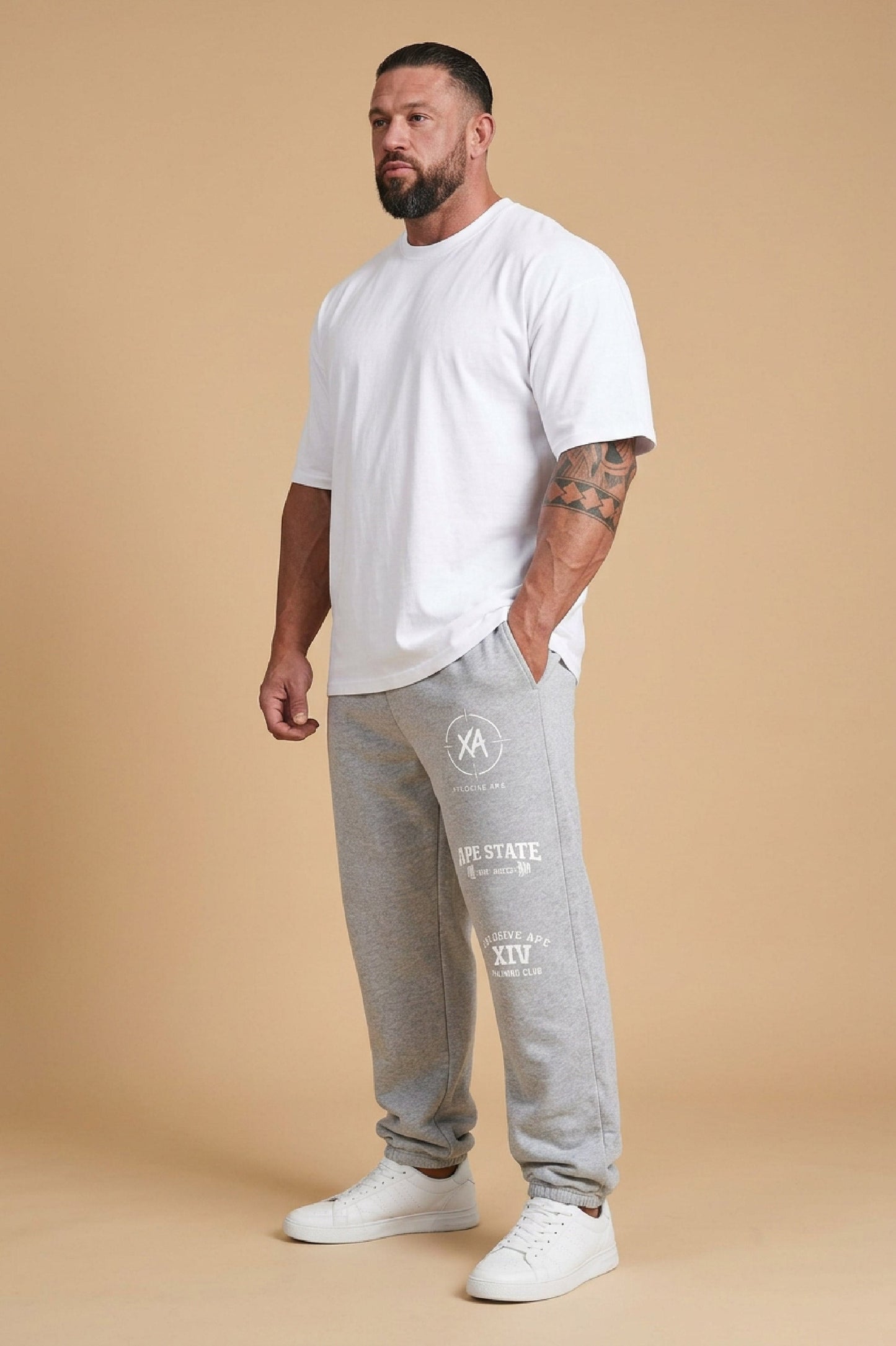 XAPE Berserk Oversized Joggers - Ash Grey