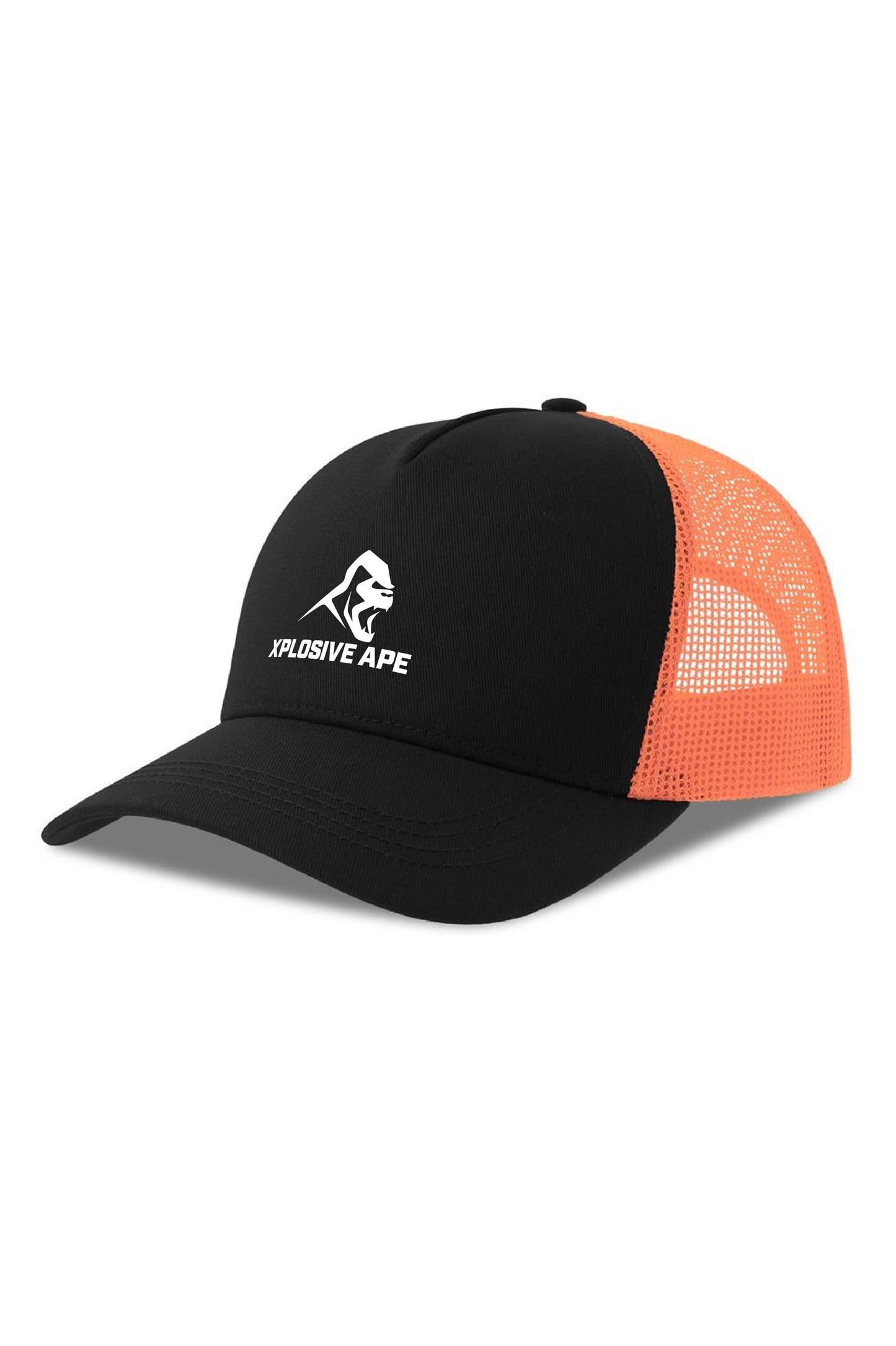 XAPE Classic Trucker Cap - Black/Orange Fluo