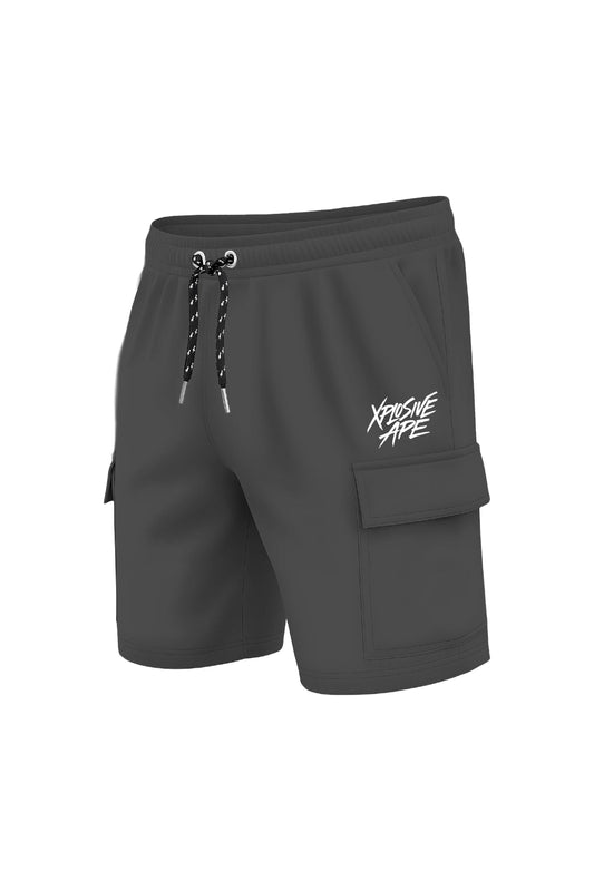 XAPE Classic Brush Script  Cargo Shorts - Dark Grey