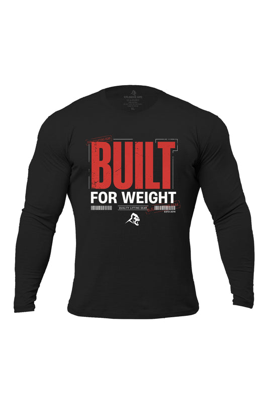 XAPE Built For Weight Long Sleeve Tee - Black
