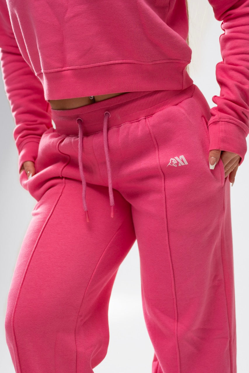 XAPE Core Logo Flared Joggers - Dusty Pink