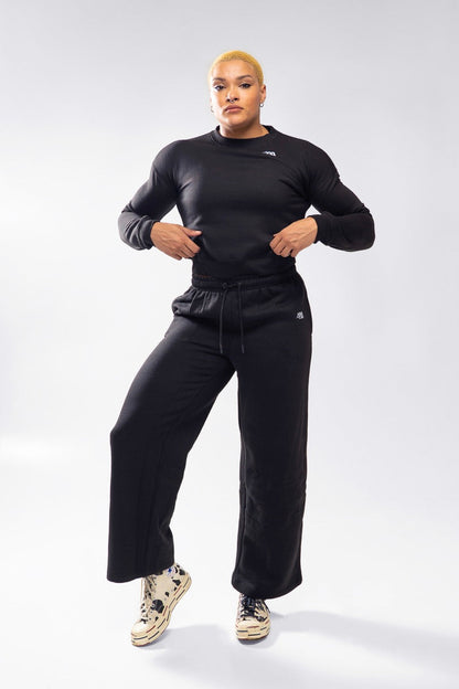 XAPE Core Logo Wide Leg Joggers - Black