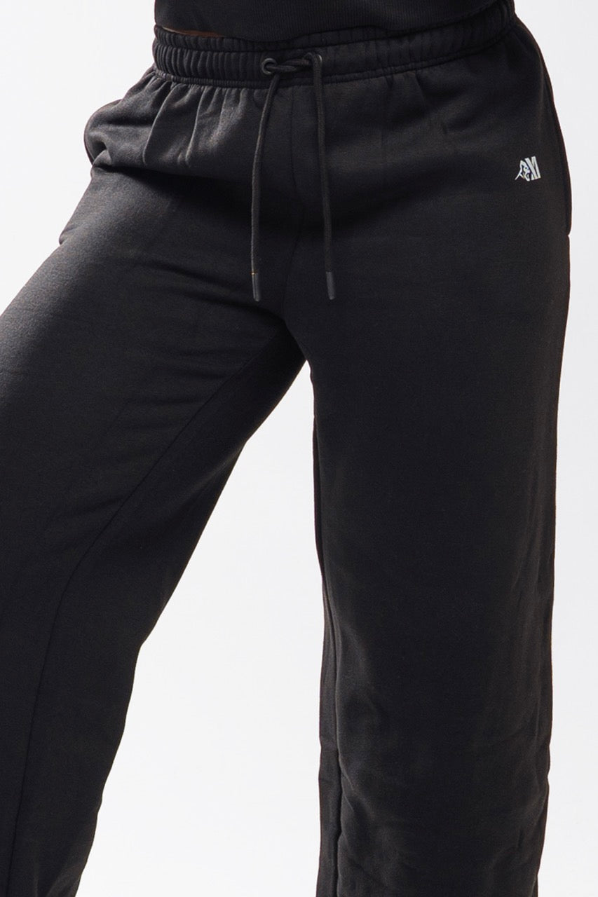 XAPE Core Logo Wide Leg Joggers - Black