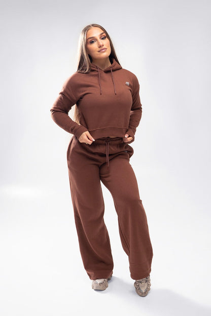 XAPE Core Logo Wide Leg Joggers - Cocoa