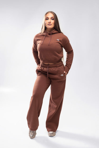 XAPE Core Logo Wide Leg Joggers - Cocoa