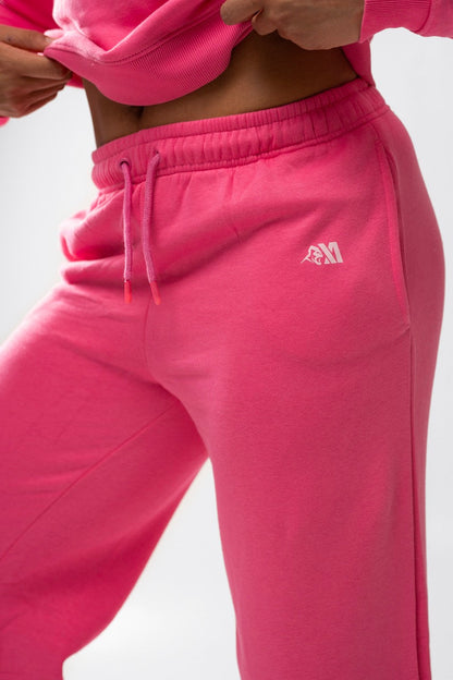 XAPE Core Logo Wide Leg Joggers - Dusty Pink
