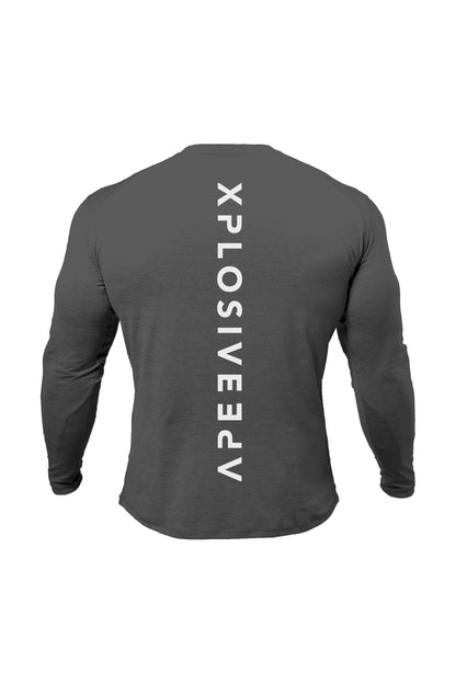 XAPE Futuristic Long Sleeve Tee - Charcoal