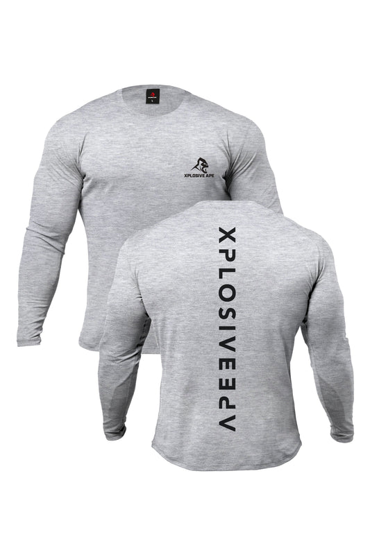 XAPE Futuristic V2 Long Sleeve Tee - Sports Grey