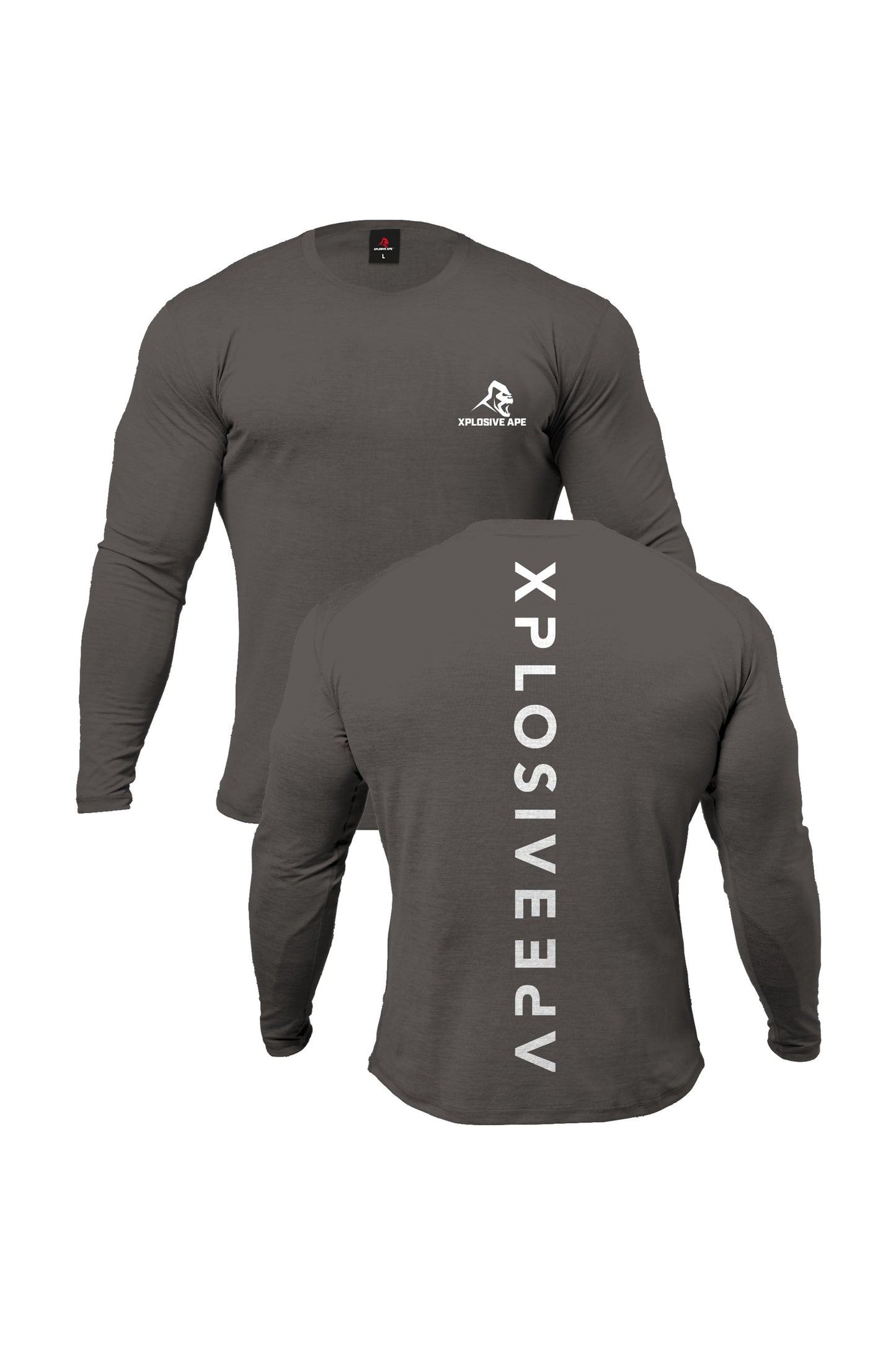 XAPE Futuristic V2 Long Sleeve Tee - Charcoal