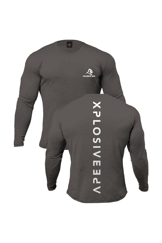 XAPE Futuristic V2 Long Sleeve Tee - Charcoal