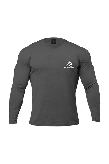 XAPE Garage Strength Long Sleeve Tee - Charcoal