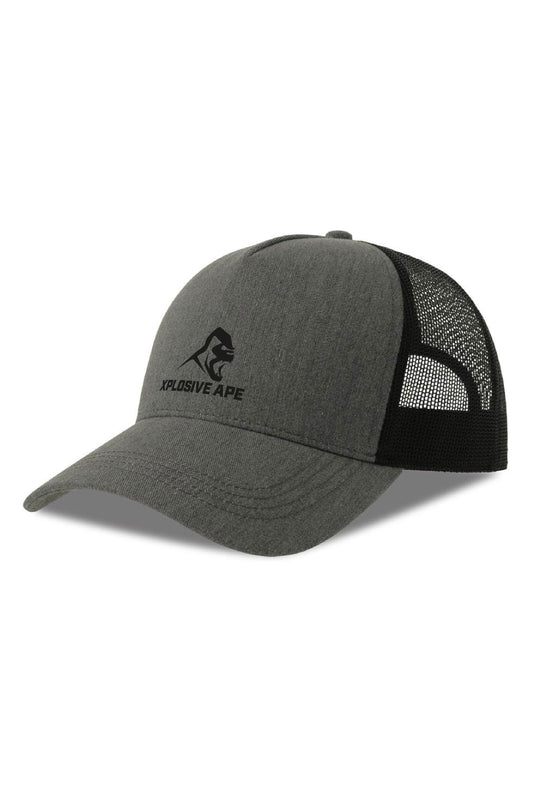 XAPE Classic Trucker Cap - Grey Melange/Black