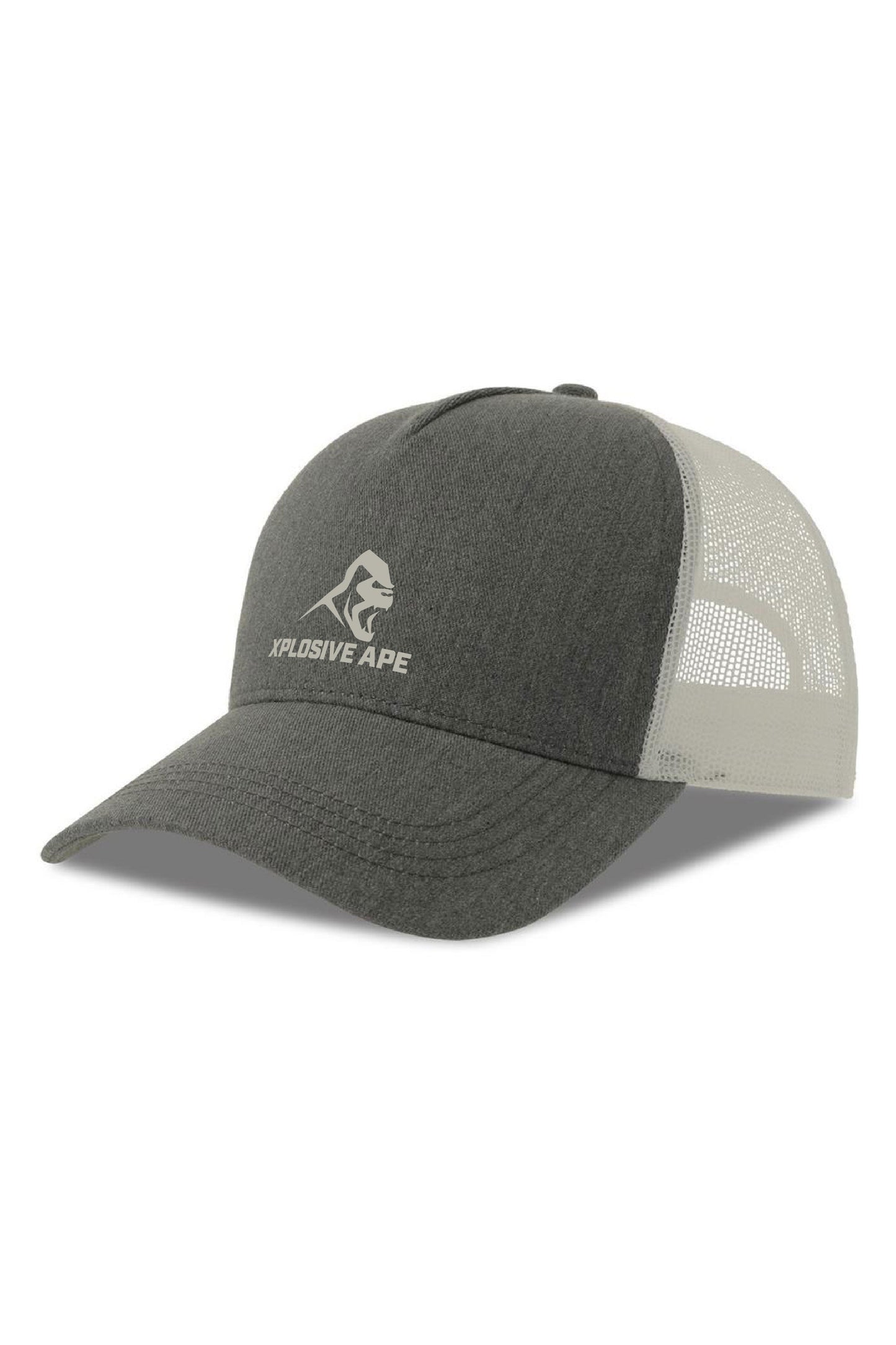 XAPE Classic Trucker Cap - Grey Melange/White