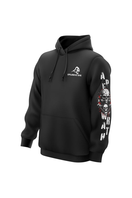 XAPE Iron Skull String Hoodie - Black