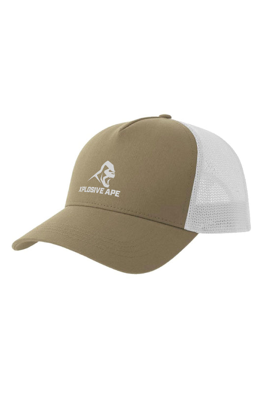 XAPE Classic Trucker Cap - Khaki/White