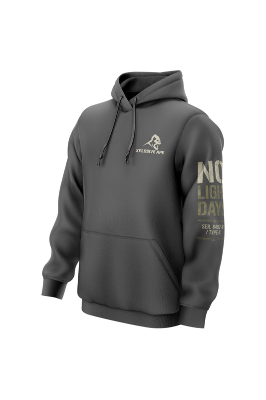 XAPE No Light Days String Hoodie - Charcoal