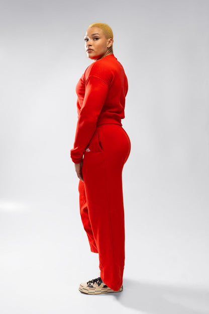 XAPE Core Logo Cropped Sweatshirt - Red