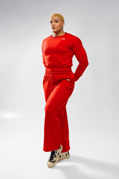 XAPE Core Logo Cropped Sweatshirt - Red
