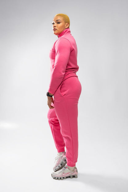 XAPE Core Logo Quarter Zip - Dusty Pink