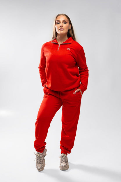 XAPE Core Logo Quarter Zip - Red